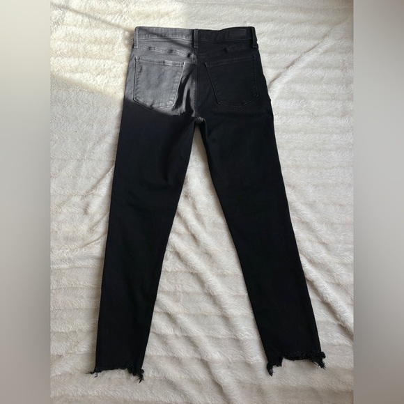 Abercrombie & Fitch Super Skinny Ankle High Rise Black  Jeans w/ Raw Hem - Picture 6 of 10